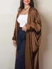 Vêtements ethniques musulmans Ramadan Eid ouvert Kimono Abaya Shining Batwing Slve décontracté lâche marocain golfe femme robe corban eid cardigan kaftans t240510