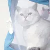 Porteurs de chats sac sorties de compagnie caricaturé portable style respirant un sac à main épaule petit chien avec une tête exposée l'été