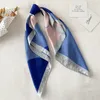 2024 Seidenschalenddruck Headscarf Katze Haare Wickelhalshalterin weiblicher Satin Square Schal für Frauen Stirnband Foulard Hijab Bandana 240430