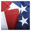 Dubbelsidig amerikansk flagga broderad med stjärnan spangled Banner Oxford Fabric Home Outdoor US National Flag Banner USA 240509