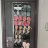 Storage Bags 24 Pockets Behind Door Hanging Bag Multi-layer Shoe Wall Transparent Non-woven Mesh Organizer