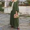 Vêtements ethniques Zanzea Abaya Turquie Hijab Robe Retro Musulman Robe Femme Long Puff Slve Dubai Sundress Robe Casual Solid Islamic Clothing T240510