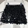 Skirts Night Club Style Short Skirt Spring Summer Celebrity Heavy Work Big Sequined Shiny A- Line Girl Mini Hip