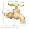 Bathroom Sink Faucets TMOK Single Outlet Brass Faucet For Garden Irrigation T-type Rotation Shut-off Valve Water Tap