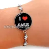 Braccialetti di fascino in acciaio inossidabile 2024 I love paris bracciale francese bandiera eiffel tower braccialetti regalo per il giorno della bastiglia