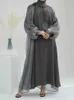 Etniska kläder Ramadan Open Kaftan Abaya Dubai Turkiet 2 styck Muslim Set Islam Robe African Dresses For Women Kimono Marocko Clothing Caftan T240510