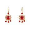 dangle earrings中国スタイルのラッキーセーフロック