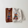 Ensembles de vêtements Korea 2024 Baby Boys Girls Gift Gift Bear Sweatshirt + Pull-On Jogger Pantal