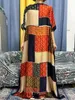 Abbigliamento etnico 2022 Nuovo stile Fashion Oversize Women African Women Dubai Dashiki Abaya Fr Dimensione Design di stampa con sciarpa Long Dress T240510