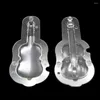 Moules de cuisson Arrivées 3D violon Instrument de musique forme PC Polycarbonate Magnétique Moule de chocolat
