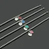 Silver Color Women Designer Bangles Double Heart Pendant Perge de luxe en acier inoxydable Bracelet Cœur 2320