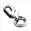Ganchos cadeia de chave de metal com abridor de garrafa pingente de carro criativo cintura pendurada faca multifuncional pequena para homens