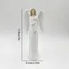 Figurines décoratives Statue d'ange blanc 17.8 cm Décoration de l'étagère Résumé Résine d'art