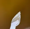 Neue High Heel Peep Toe hochwertige Mode-Frauenschuhe dünne Ferse Pink Wasser Diamant hohl V-Mund Speced Sandalen