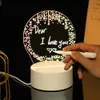 Changer de note Board Night Light DIY créatif LED USB Message de vacances Lumière avec stylo cadeau pour décoration de maison lampe de nuit