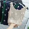 Sparkling Sequin Round Nouf Gite pour femmes Extérieur Summer Bright Fashion Fashion Flash Bottom Shirt Plafond 240508