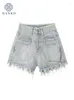 Jeans feminino estilo americano lavado branqueado coquette jeans shorts femininos casuais envoltórios sexy hip high walnts calças gyaru tendência