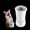 Appareils pour chiens Nettoyer automatique Portable Pet Washer Cup USB Charging Grooming Bross avec une poignée en silicone pour les chats