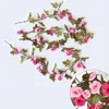 Fiori decorativi 230 cm Vine artificiale Rose piccole falsi con foglie verdi di plastica Decorazione di ghirlanda sospesa