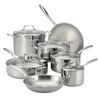 Cookware Sets Tramontina 12-Piece Tri-Ply Clad Stainless Steel Set With Glass Lids Non Stick Cooking Pots