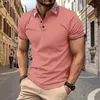 Polos pour hommes à la mode à la mode Polo à rayures Patch Patch Work Tshirt adapté aux rides d'affaires WearResicant dans la rue portant des hommes décontractés topl24