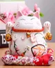 45 pouces maneki neko céramique chanceux chat décor intérieur ornements en porcelaine cadeaux commerciaux fortune cat argent box fengshi artisan y200106962839