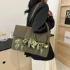 Borse a tracolla in nylon design grande per donne y2k coreano Trend di moda tote bag Lady Travel borse e borse nere 240508