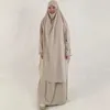 Abbigliamento etnico con cappuccio da donna musulmana abito hijab abbiglia