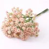 Decoratieve bloemen 6 stks kunstmatige gypsophila boeketten baby's adem nep nep bruids houdeldijbeltje bruiloft decor thuis display bloemen