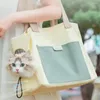Katzenträger atmungsaktiven Haustierbeutel tragbarer Bissresistent Canvas Puppy Travel Wear Kätzchen Handtasche für Chihuahua
