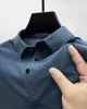 Üst düzey buz ipek esneklik polo gömlek yaz tasarımcısı moda gömlek klasik fit temel polyester polo spor açık hava eğitim üst takım iş golf polo gömlekleri giymek