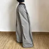 Women's Pants Capris 2023 New Womens Solid Loose Strt Cargo Fashion High Waist Contrast Color Straight Wide g Harajuku Y2K H240508