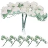 Decorative Flowers 144pcs Artificial Paper Rose Flower Props Home Wedding Embellishment