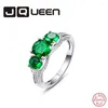 Con piedras laterales JQueen Día de San Valentín presente 925 STERLING SIGLE Fashion Stone Solid Ring para mujeres Joyas finas