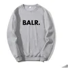 Sweats à capuche pour hommes Sweatshirts BALR NOUVEAU Vêtements Sweat-shirt Sweat-Sweat Womens Plover Top Automne Designer Color Grey Black Red Taille asiatique Drop de Otzzb