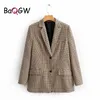 Robes de travail baqgw femmes plaid automne