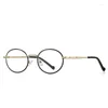 Sonnenbrillen Frames Reven Jate 3058 Optische Legierung Ovaler Rahmen verschreibungspflichtige Brille Rx Frauenbrille für weibliche Brille Anti-Blue-Strahlenbeschichtung