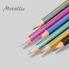 Crayons un ensemble de cinq aquarelles classiques en métal néon poudre 5x12 art au crayon de couleur et fournitures scolaires pour les adultes et les enfants D240510