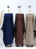 Ethnic Clothing Ramadan Satin Abaya Turkey Islam Hijab Dress Niqab Muslim Fashion Jalabiya African Dresses For Women Robe Femme Musulmane Kaftan T240510