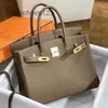 Bag Gold Handbag rkinbir Bags Buckle Togo Silver High 2024 Pattern Quality Litchi Tote Wax Womens Thread Leather Handbag Leathers Ladies HDWT