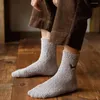 Мужские носки 1 пары с собакой такса сгущения зимние теплые пушистые середины мужчин мягкий коралловый бархатный полотенце для полотенца на полу