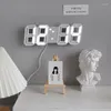 Настольные часы 3D Светодиодные цифровые настенные часы декоративные многофункциональные прикроватные офисные спальни настольный орнамент Ornament Decor