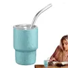 Tumbler isolato a tazze con tè per la casa di paglia da tè sippy bere tazza 3 oz in acciaio inossidabile mini da viaggio da viaggio per bevande moletteri Accessori