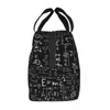 Opbergtassen Wetenschap Leraar Math Formules Lunch Bag Waterdichte koelere thermische geïsoleerde Bento Box For Women Kids School Food Tote