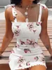 Podstawowe sukienki swobodne Summer Sexy BodyCon Pakiet Wrap Dress Damskie damskie bez rękawów sukienka Koronka moda kwiat mini sukienka damska