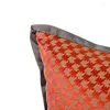 Pillow Luxury Jacquard Cover For Livingroom Decorative Throw Sofa Home Decor Broad Side Pillowcase Orange Red