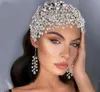 Wedding Bridal Rhinestone Headband Accesso della testa della corona Accessori per capelli cristallini per page orecchini da page per la festa di gioielli set9240833