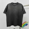 Herren-T-Shirts schön gewaschene schwere Stoff T-Shirt Männer Frauen Brodenytie-färbtes Top TS T-Shirt H240508