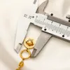 Klassische Markenarmbänder mit höchster Qualität 18K Gold plattiert Edelstahl Buchstaben Anhänger Armband Manschette Perlen Kette Frauen Armband für Geburtstagsliebhaber Geschenke