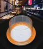 200pcs寿司料理用プラスチック蓋ビュッフェコンベヤーベルト再利用可能な透明なケーキプレートフードカバーレストランアクセサリー8135193